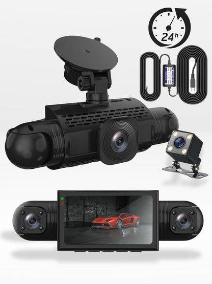 Dashcam Voiture 360° | DashGard Pro CX360 | Surveillance Totale®