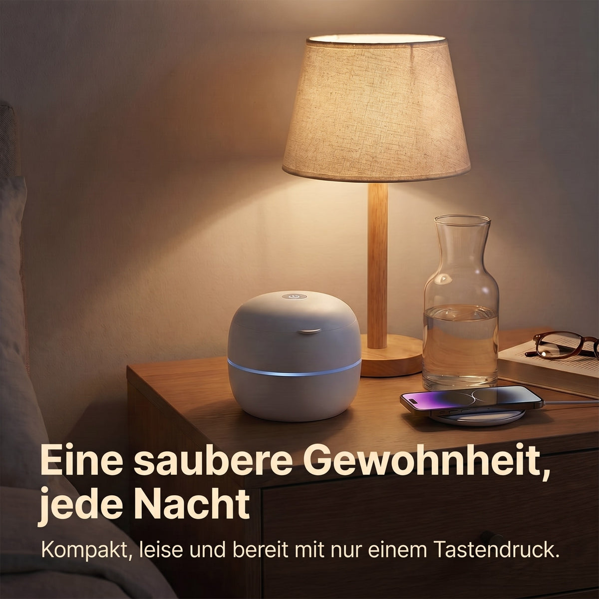 Ultraschallreiniger für Zahnspangen und Aligner mit UVC-Lampe, 42 kHz, Zyklus 5 oder 10 Minuten