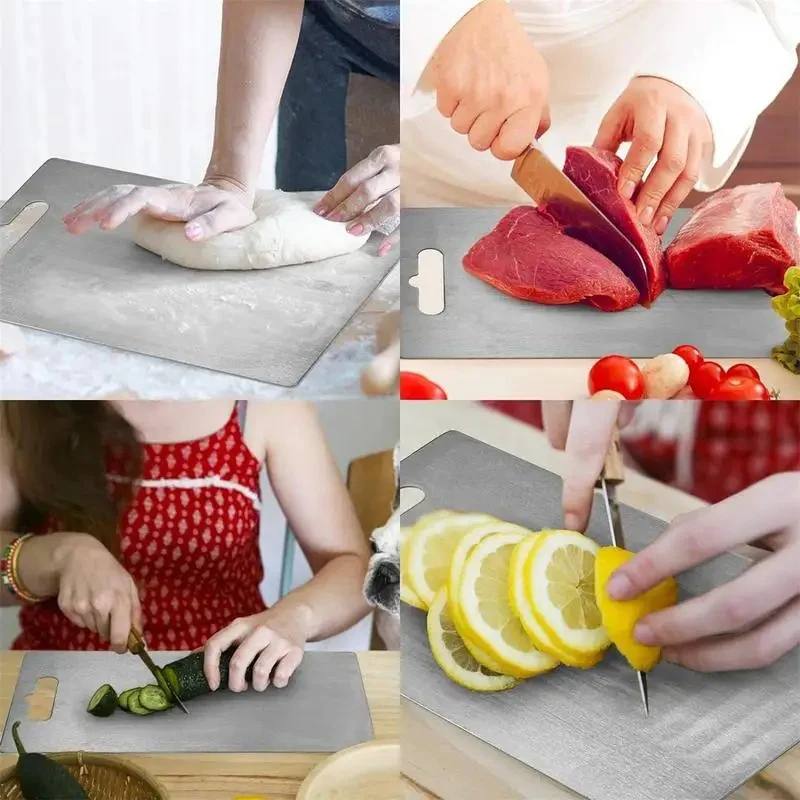 Planche à Découper en Titane Premium Anti-Bactérien