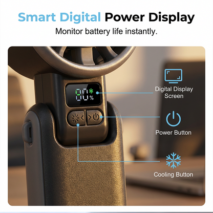 Handventilator mit Halbleiterkühlung – Kälteplatte, USB-aufladbar